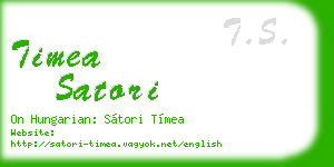 timea satori business card